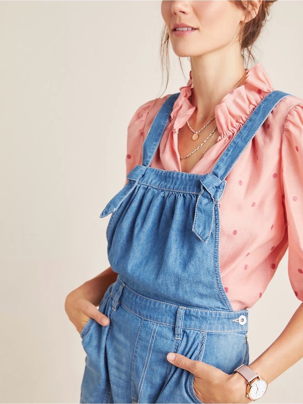 Pilcro by Anthropologie Wide Leg Denim Jumpsuit - Picture 3 of 10
